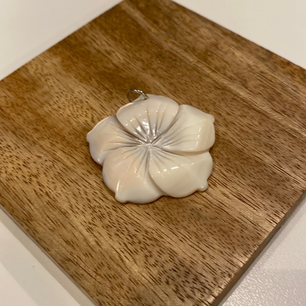 2 for $12 * Mother of Pearl Hibiscus Pendant